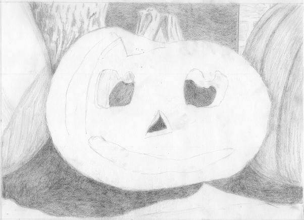 pencil sketch for new jack o'lantern painting