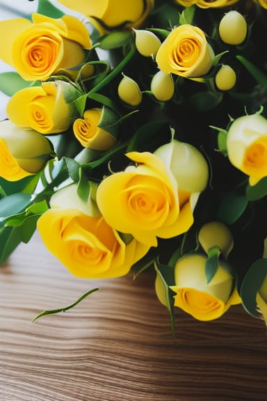 bouquet of yellow roses