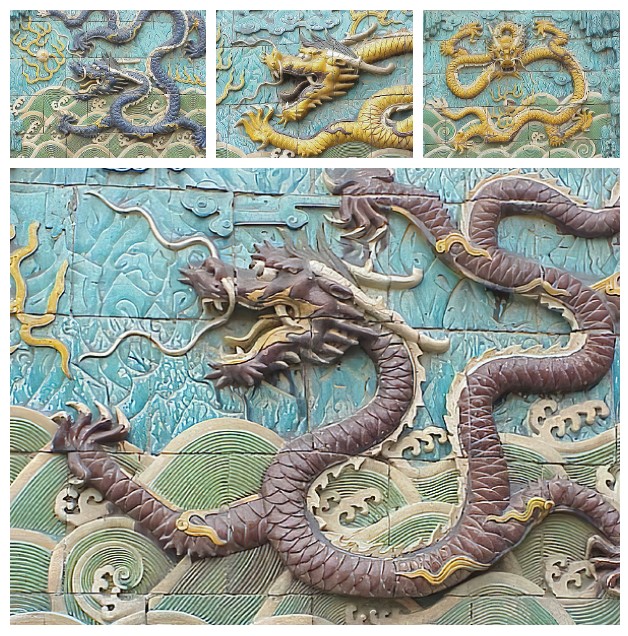 dragons from imperial China, symbolizing the power of the emporer
